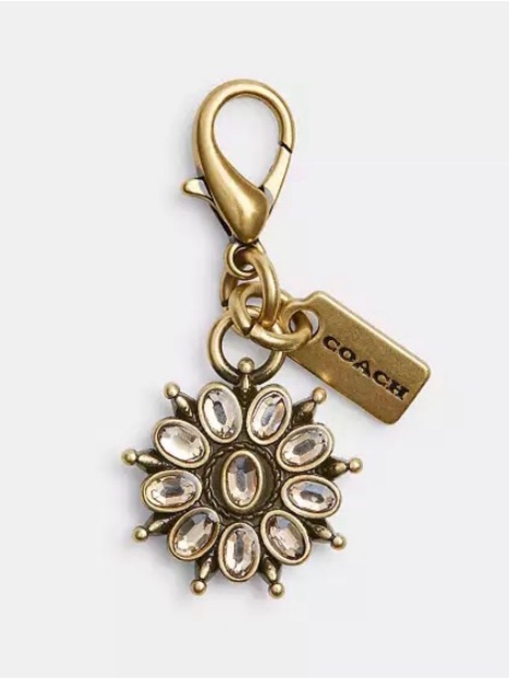 Coach Mini Crystal Flower Charm Authentic NWT CCX78 DIY series